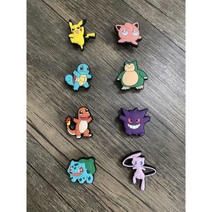 Pokemon Characters Video Games Charm For Crocs - 8 Pieces